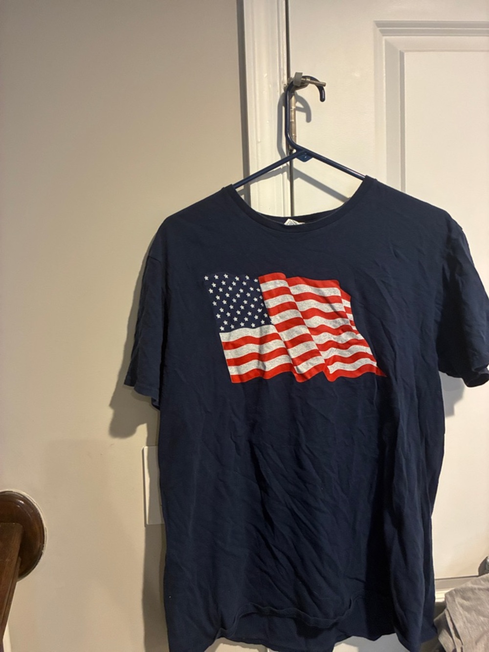 Delta Soft Navy Flag Graphic T-Shirt